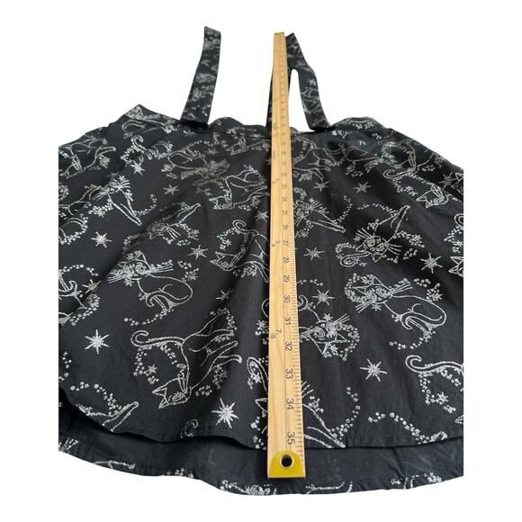 Sailor Moon Glitter Luna Suspender Skirt Womens XL Black Cat Pockets Grunge Goth - Picture 11 of 12